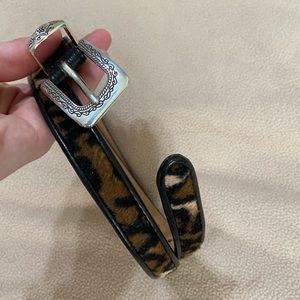 Brighton Leather Animal Print Belt